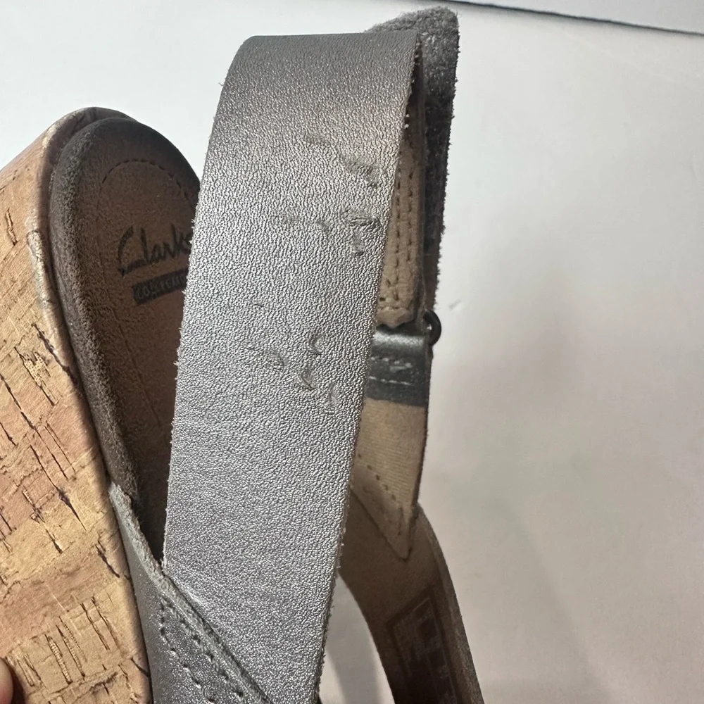 Clarks Women's Metallic Wedge Sandals